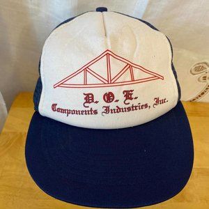 Components Industries Inc White and Blue Mesh Style Baseball Cap